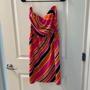 Strapless flowy dress